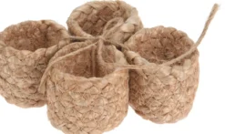4 RONDS DE SERVIETTE JUTE NATUREL