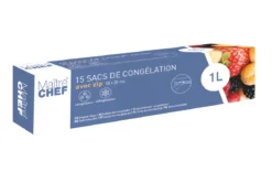 15 SACHETS CONGELATION ZIP 1L 18X20CM