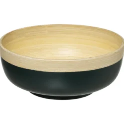 SALADIER BAMBOU PETROLE 20CM