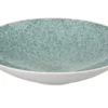 SALADIER PORCELAINE EMAIL REACTIF BLEU BLANC MAT D.30.5X7CM