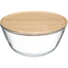 SALADIER VERRE 2.5L COUVERCLE BAMBOU