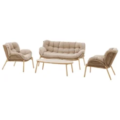 SALON MELOANE TAUPE 5 PLACES
