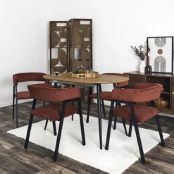 SCOTT FAUTEUIL DESIGN COTELE TERRACOTTA