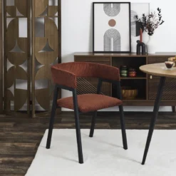 SCOTT FAUTEUIL DESIGN COTELE TERRACOTTA