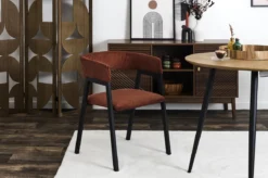 SCOTT FAUTEUIL DESIGN COTELE TERRACOTTA