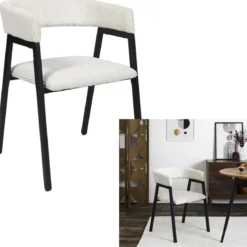 SCOTT FAUTEUIL DESIGN COTELE BEIGE