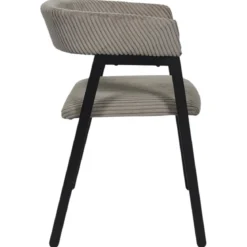 SCOTT FAUTEUIL DESIGN COTELE TAUPE
