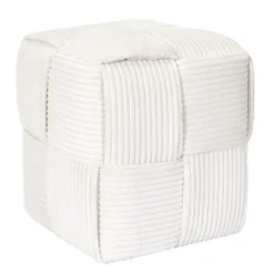 SCOTT POUF COTELE TRESSE BEIGE