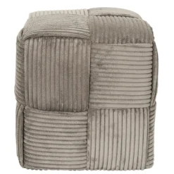 SCOTT POUF COTELE TRESSE TAUPE