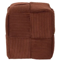 SCOTT POUF COTELE TRESSE TERRACOTTA