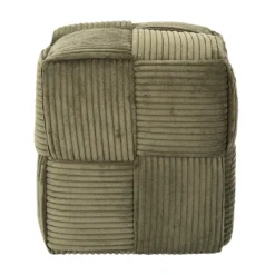 SCOTT POUF COTELE TRESSE VERT