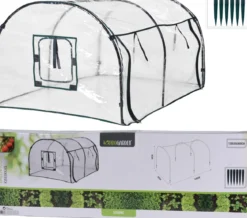 SERRE 120X80XH60CM AVEC POTEAUX DE 13 M ET POINTES DE SOL