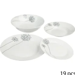 SERVICE 19PCS FLEUR LEGERE GRI