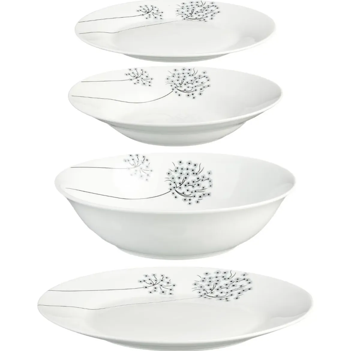 SERVICE 19PCS FLEUR LEGERE GRI