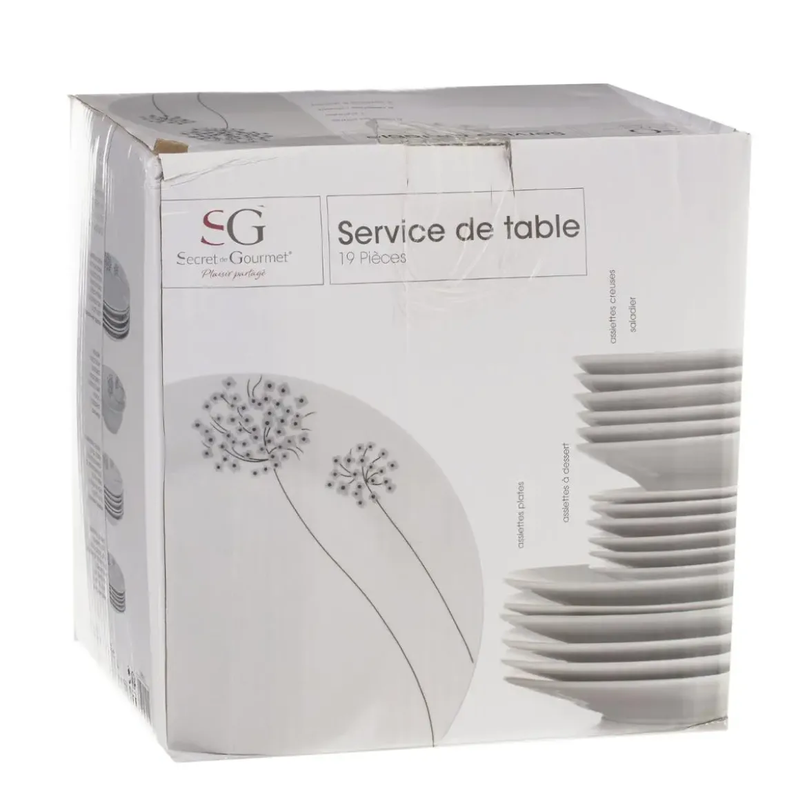 SERVICE 19PCS FLEUR LEGERE GRI