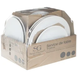 SERVICE 18 PIECES COLORAMA BLANC