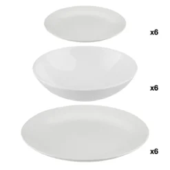 SERVICE 18 PIECES COLORAMA BLANC