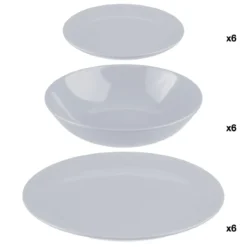 SERVICE 18 PIECES COLORAMA GRIS