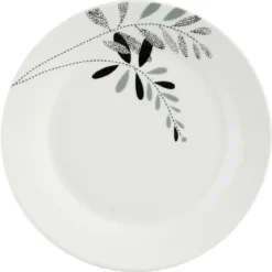 SERVICE 18 PIECES FLORAL GRIS