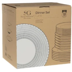 SERVICE 18 PIECES LUNIS NOIR