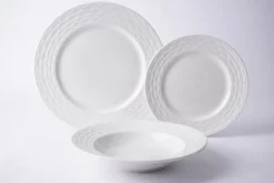 SERVICE VAISSELLE PALOMA BLANC X12 PIECES