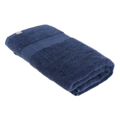 SERVIETTE BAIN 90X150CM COTON BLEU MARINE