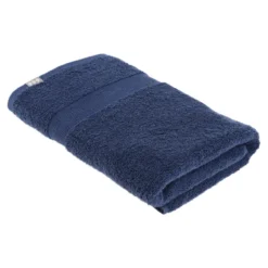 SERVIETTE BAIN 70X130CM COTON BLEU MARINE