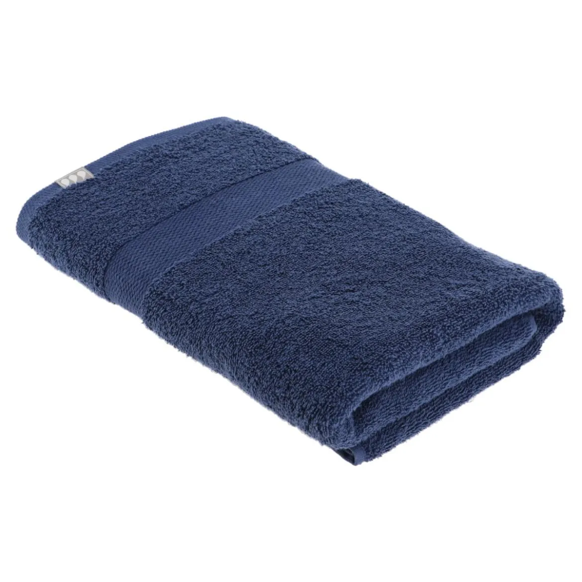 SERVIETTE BAIN 70X130CM COTON BLEU MARINE