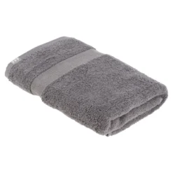 SERVIETTE BAIN 70X130CM COTON GRIS