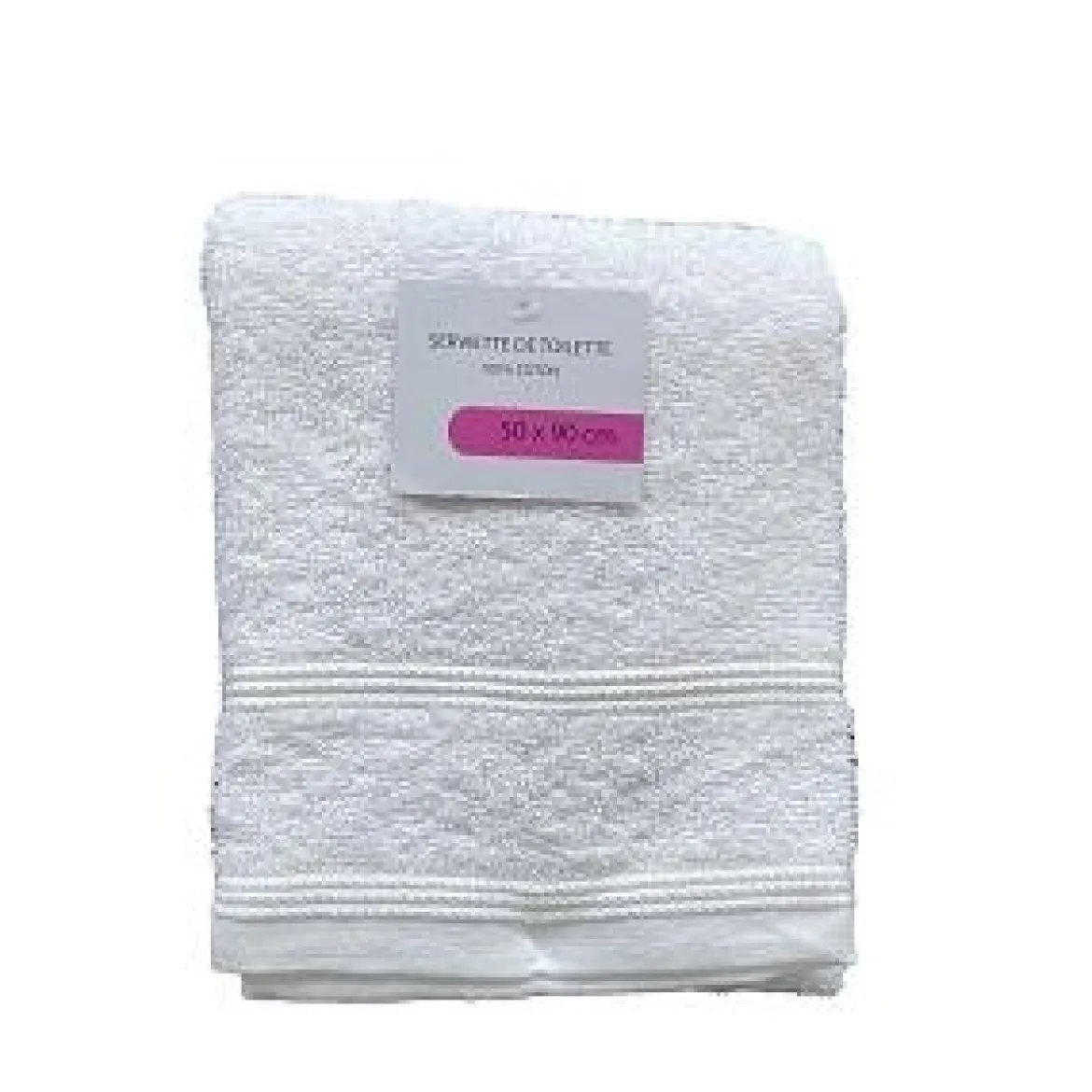 SERVIETTE TOILETTE 50X90CM BLANC