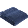 SERVIETTE TOILETTE 50X90CM COTON BLEU MARINE