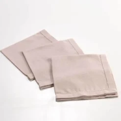 SERVIETTE DE TABLE X3 PCS 40X40CM COTON UNI CHARLINE LIN