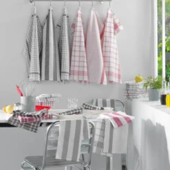SERVIETTES DE TABLE 3 45X45 CM COTON TISSE TRADITIO ROUGE
