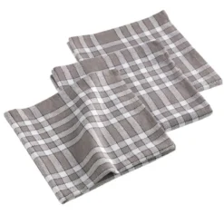 SERVIETTES DE TABLE 3 45X45 CM COTON TISSE TRADITIO TAUPE