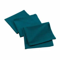 3 SERVIETTES DE TABLE 40X40CM RECYCLE UNI BLEU CANARD