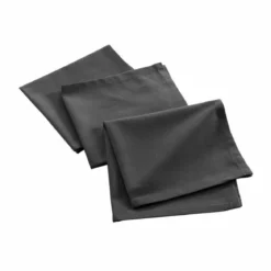 3 SERVIETTES DE TABLE 40X40CM RECYCLE UNI ANTHRA