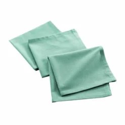3 SERVIETTES DE TABLE 40X40CM RECYCLE UNI MENTHE