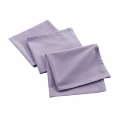 3 SERVIETTES DE TABLE 40X40CM RECYCLE UNI LILAS
