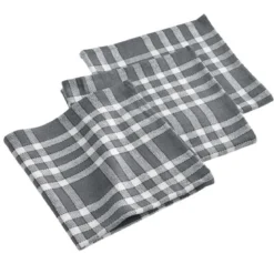 SERVIETTES TABLE 3 45X45CM COTON TISSE TRADITIO ANTHRACITE