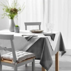 SERVIETTE TABLE X3 PCS 40X40CM COTON UNI CHARLINE BLANC