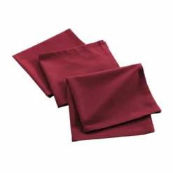 SERVIETTE TABLE X3 PCS 40X40CM COTON UNI MISTRAL BORDEAUX