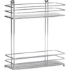 SERVITEUR METAL 2 ETAGERES PLATEAUX CHROME GRIS
