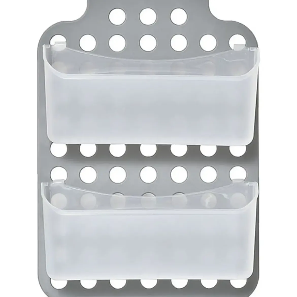 SERVITEUR PAROI DE DOUCHE ET 2 PANIERS GRIS TRANSPARENT