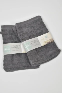 SET 2 GANTS TOILETTE GENEVIEVE LETHU 550G GRIS