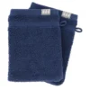 SET 2 GANTS TOILETTE 15X21CM COTON BLEU MARINE