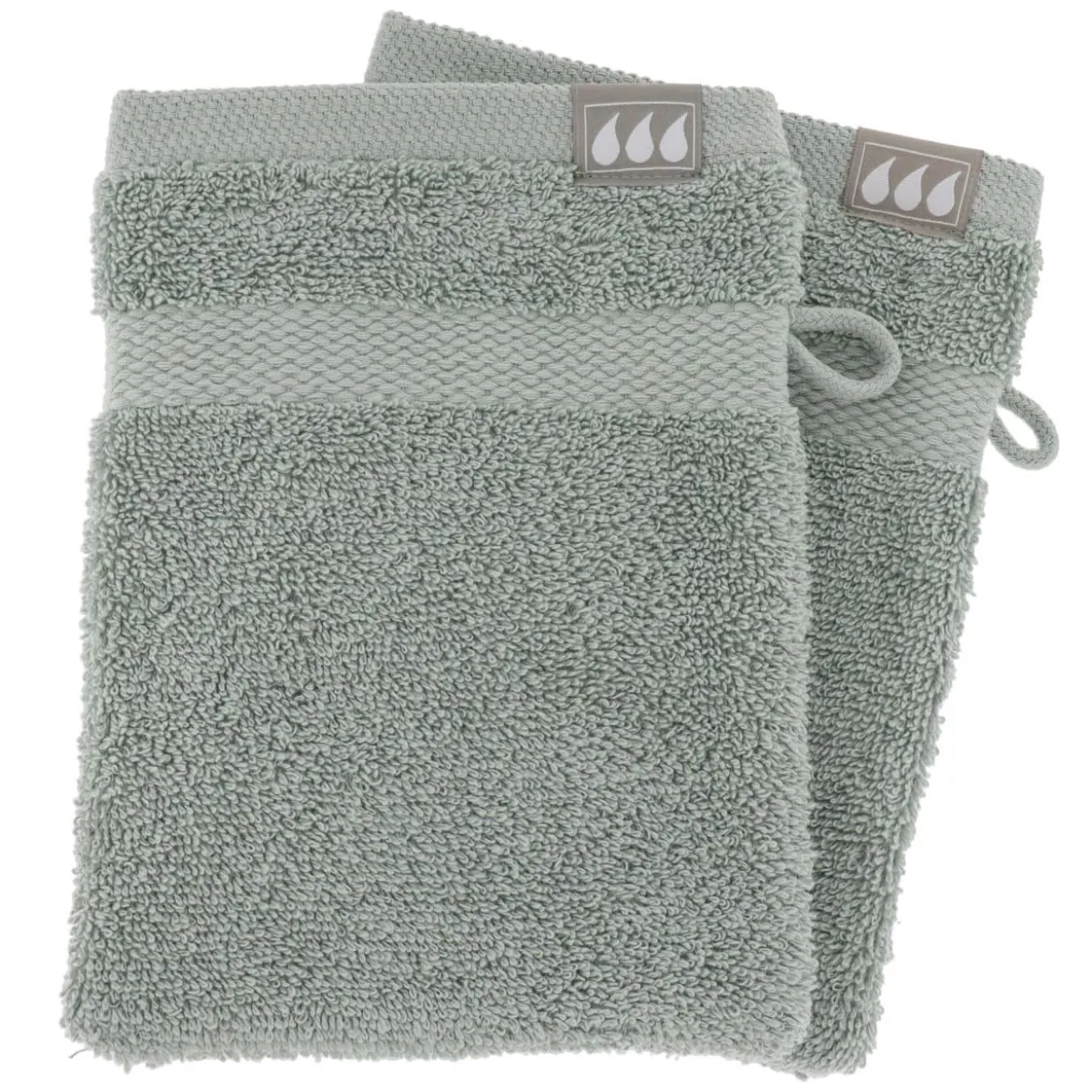 SET 2 GANTS TOILETTE 15X21CM COTON EUCALYPTUS