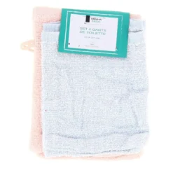 SET 4 GANTS TOILETTES 15X21CM