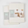 SET 2 TAIES 65X65CM GENEVIEVE LETHU PERCALE CREME