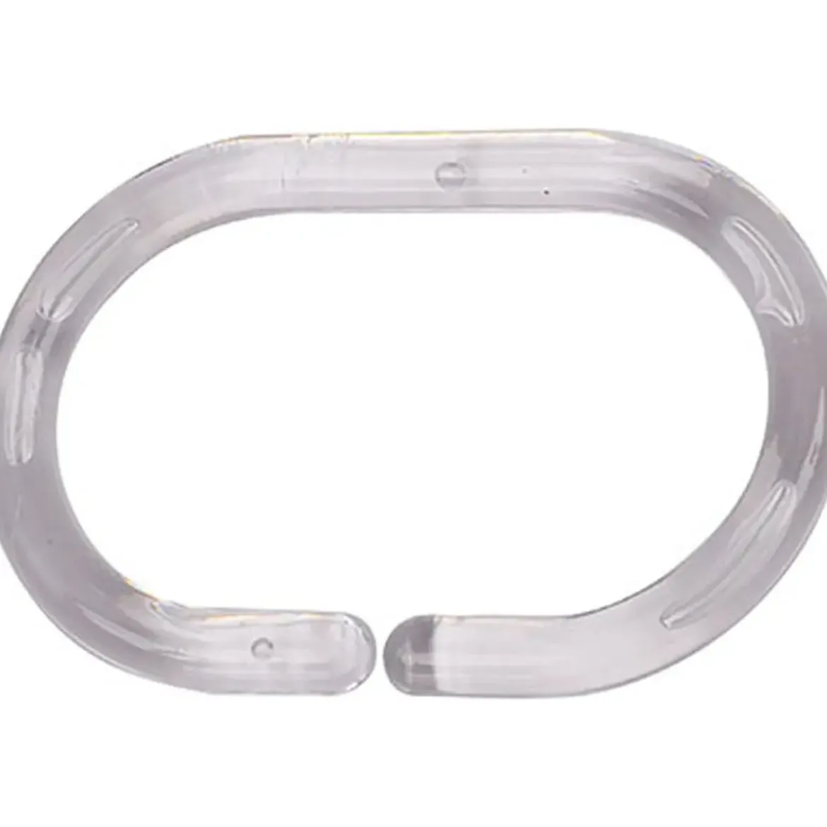 SET DE 12 ANNEAUX DE DOUCHE PS TRANSPARENT