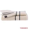 SET DE 3 PCS IVOIRE GANT ET SERVIETTE 50X90CM ET 70X130CM